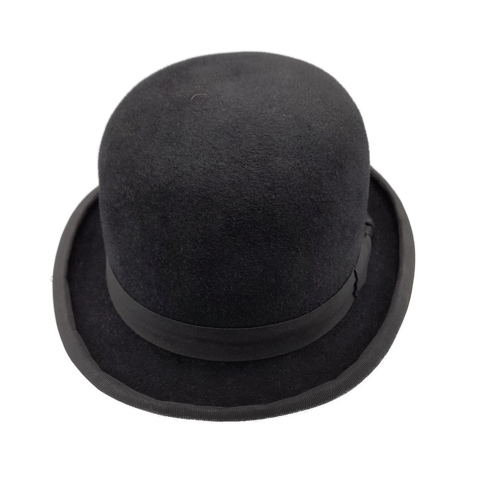 Black Fur Felt Bowler Hat | Hard Shell | Patey Hats