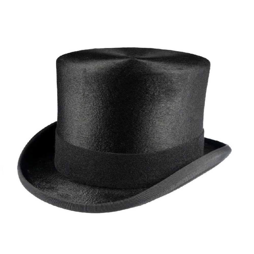 Black Fur Felt Melusine TALLER Top Hat Ascot Top Hats