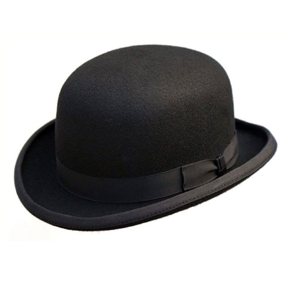 Black Wool Felt Fashion Bowler Hat Denton Hats