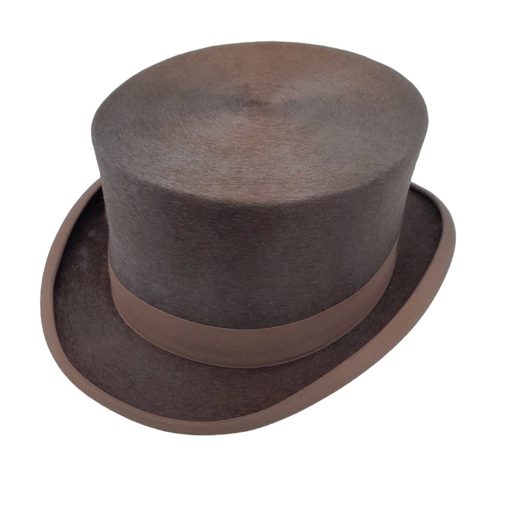 Brown Fur Felt Dressage Top Hat Christys
