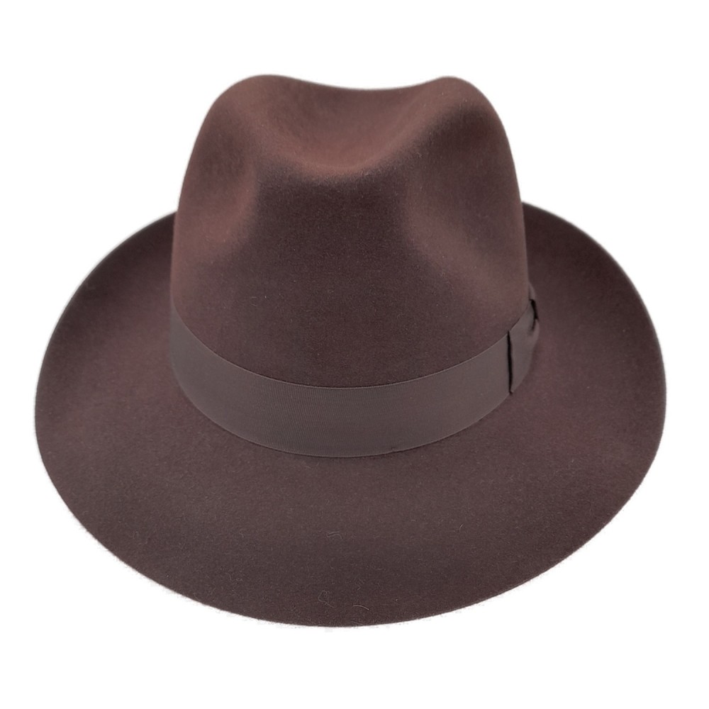 Fine Fur Felt Fedora Dark Brown Stratford