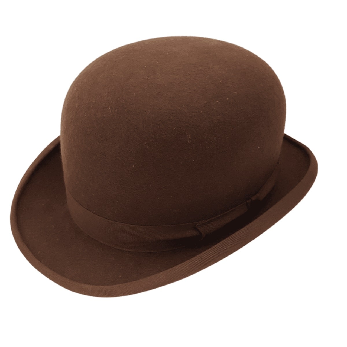 Brown bowler hat top
